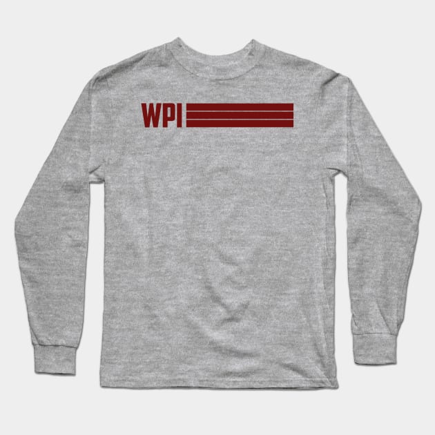 WPI Retro Stripe Long Sleeve T-Shirt by Rosemogo